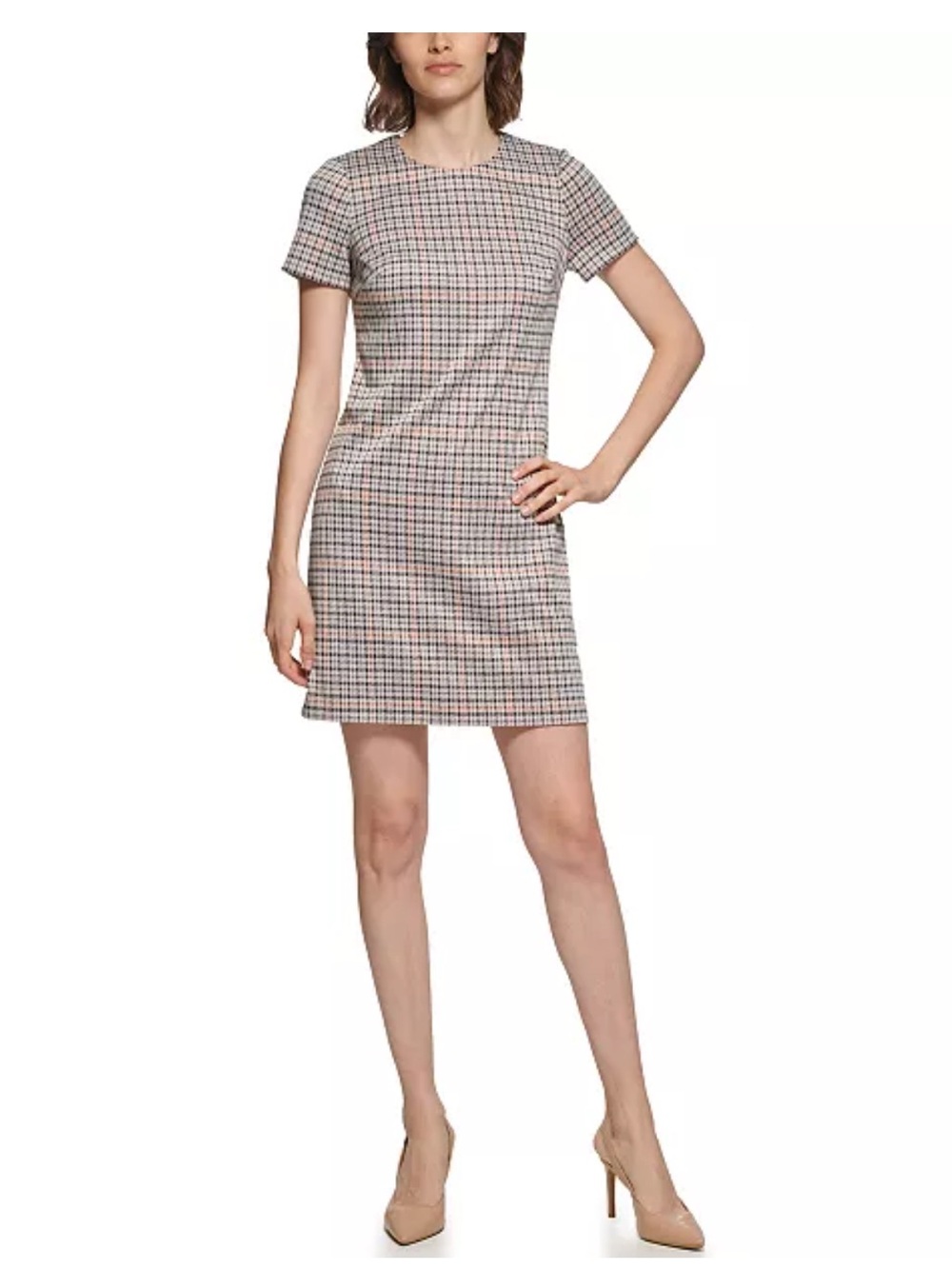 Calvin Klein Jacquard Ponte Shift Dress 2